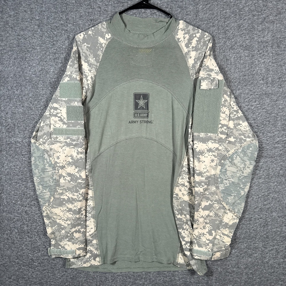 Massif Army Combat Shirt Mens Large Green ACU Digital Camo Multicam Tactical FR